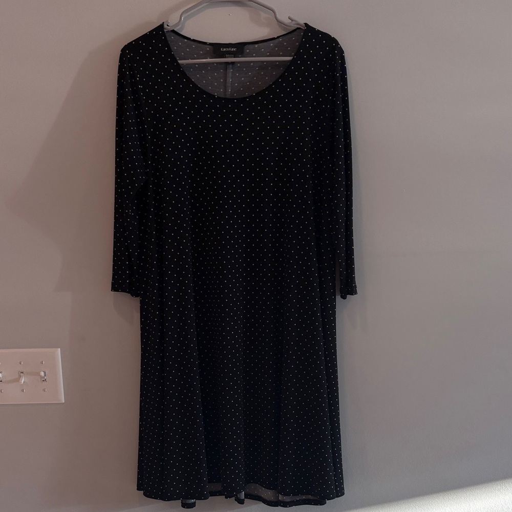 Karen Kane Black Dress With White Dots
